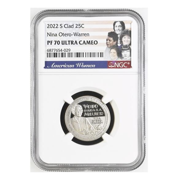 2022 Nina Otero-Warren Proof Quarter NGC PF70 Ultra Cameo Collectible Gift - Picture 1 of 5
